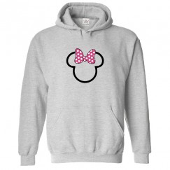 Lady Mouse Ears Classic Cute Kids and Adults Pullover Hoodie For Animated Cartoon Fans